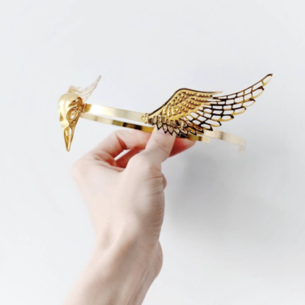 Valkyrie headpiece - Viking masquerade costume cosplay headband - silver or gold